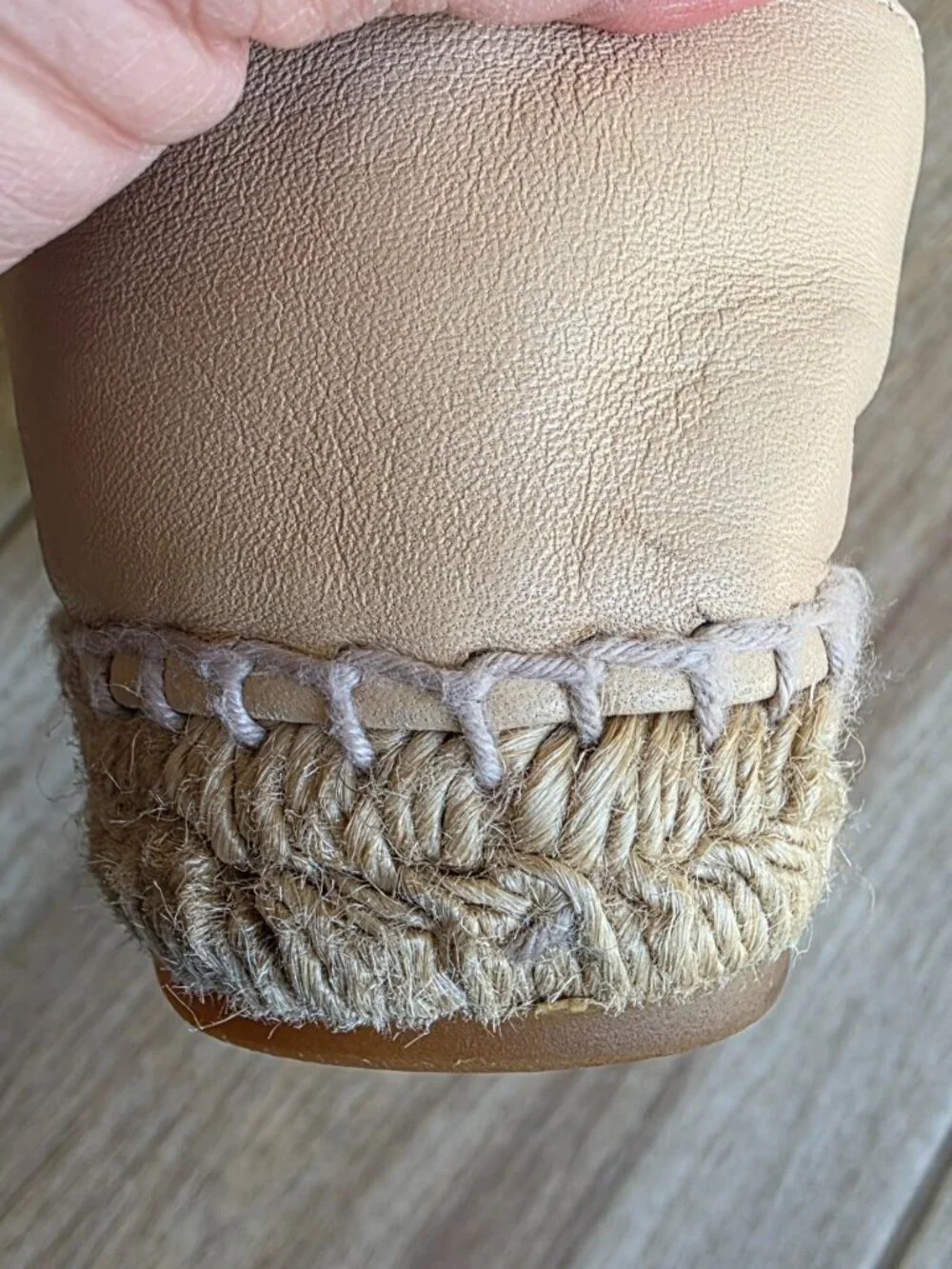 CHANEL  Beige & Black Lambskin Espadrilles Eur. 35